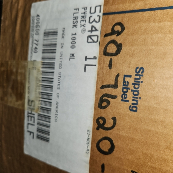 NWOT PYREX no. 5340 Filtering Flask with Sidearm Tubulation, 1L/1000ml - Picture 2 of 6